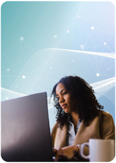 photo of a black woman using a laptop